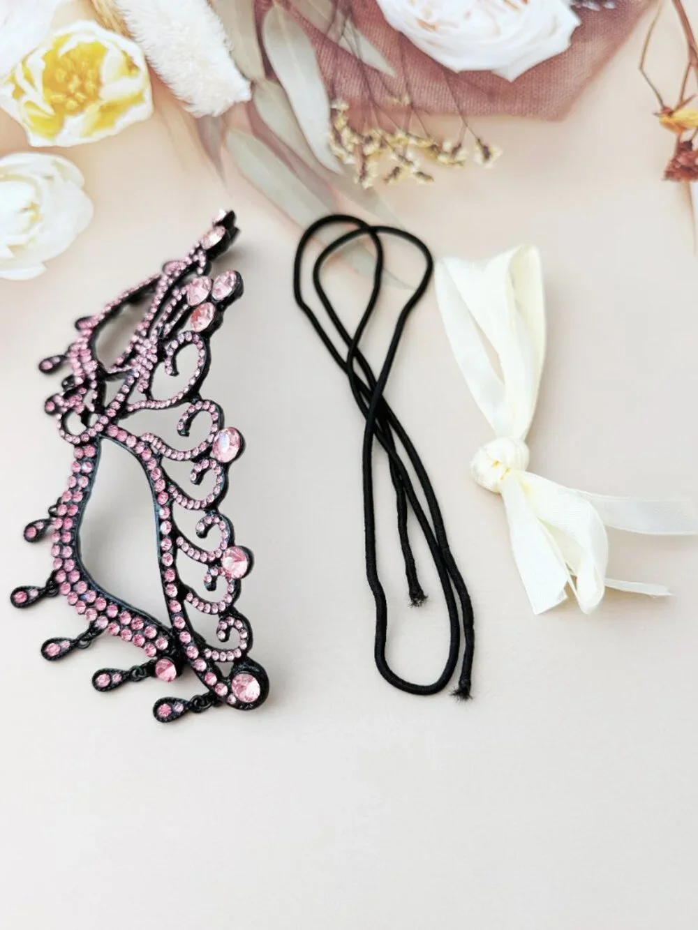 Pink Crystal Masquerade Mask, Crystal Eye Mask, Prom Ball Mask, Mardi Gras Mask